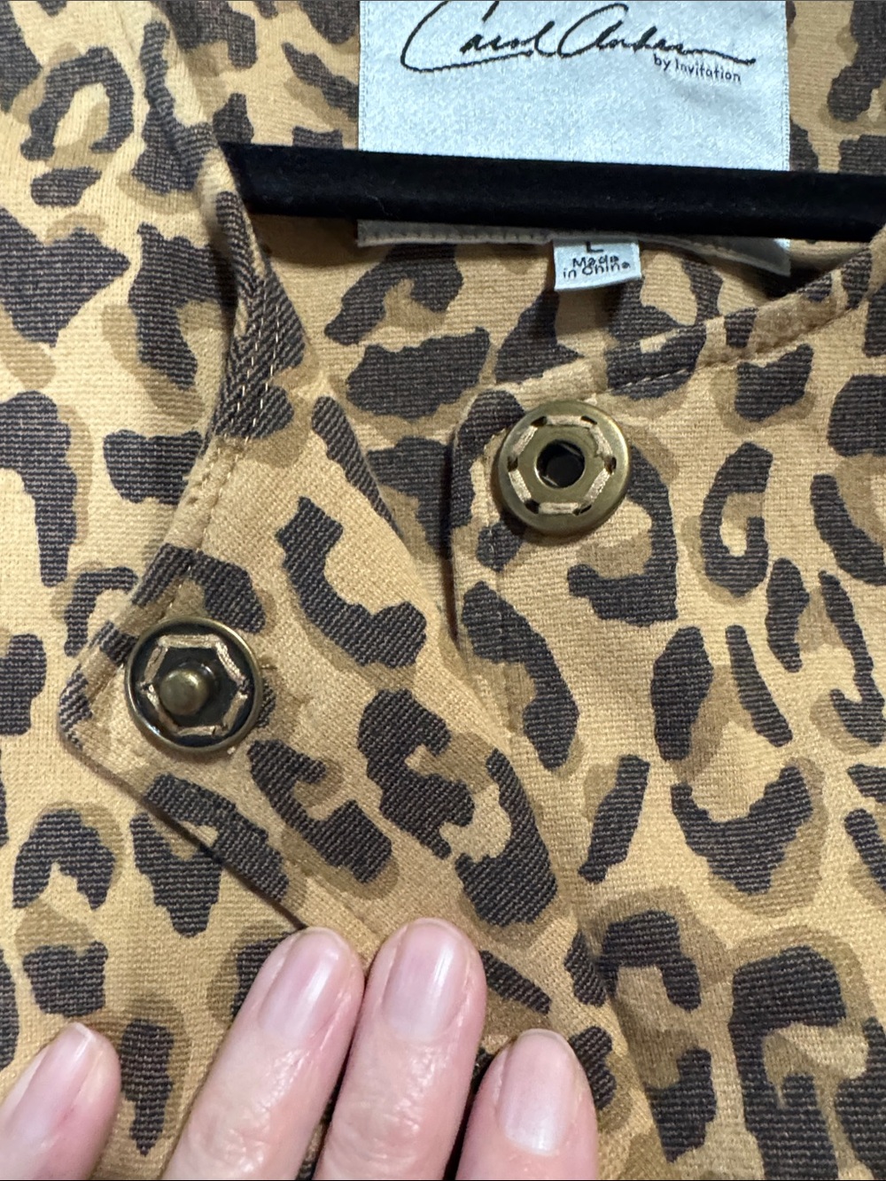 CAbi Carol Anderson by Invitation Leopard Print Tan and Brown Jacket - Picture 4 of 6